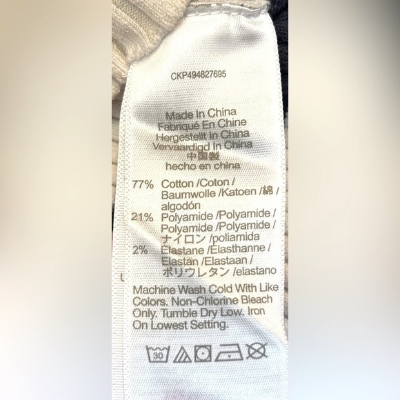 NEW Madewell V-Neck Sweater in Stripe, Navy & Ivory, Size Large - Picture 13 of 14